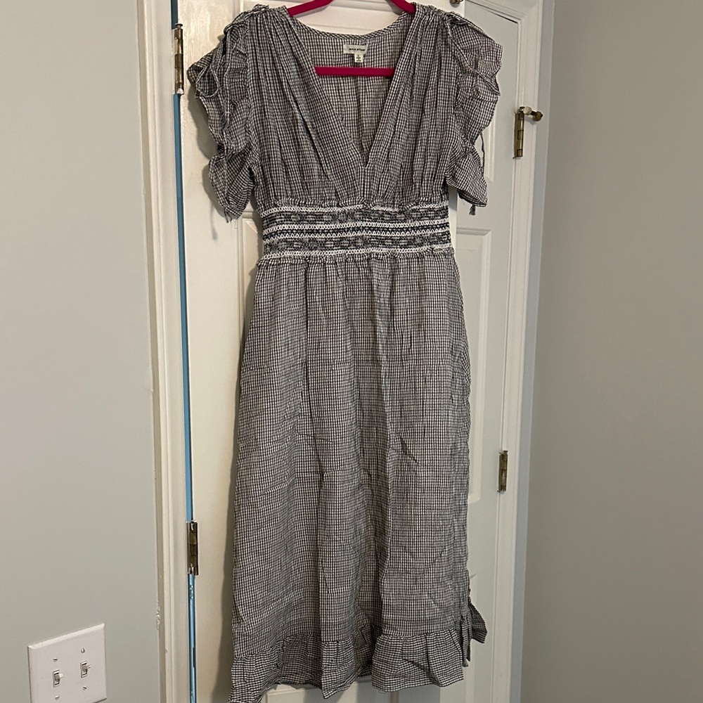 Max Studio Black and White Midi Dress